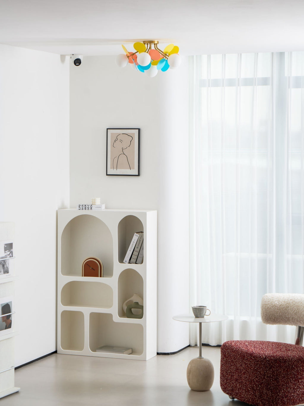 Modern Macaron Globe LED Ceiling Light 1-Light