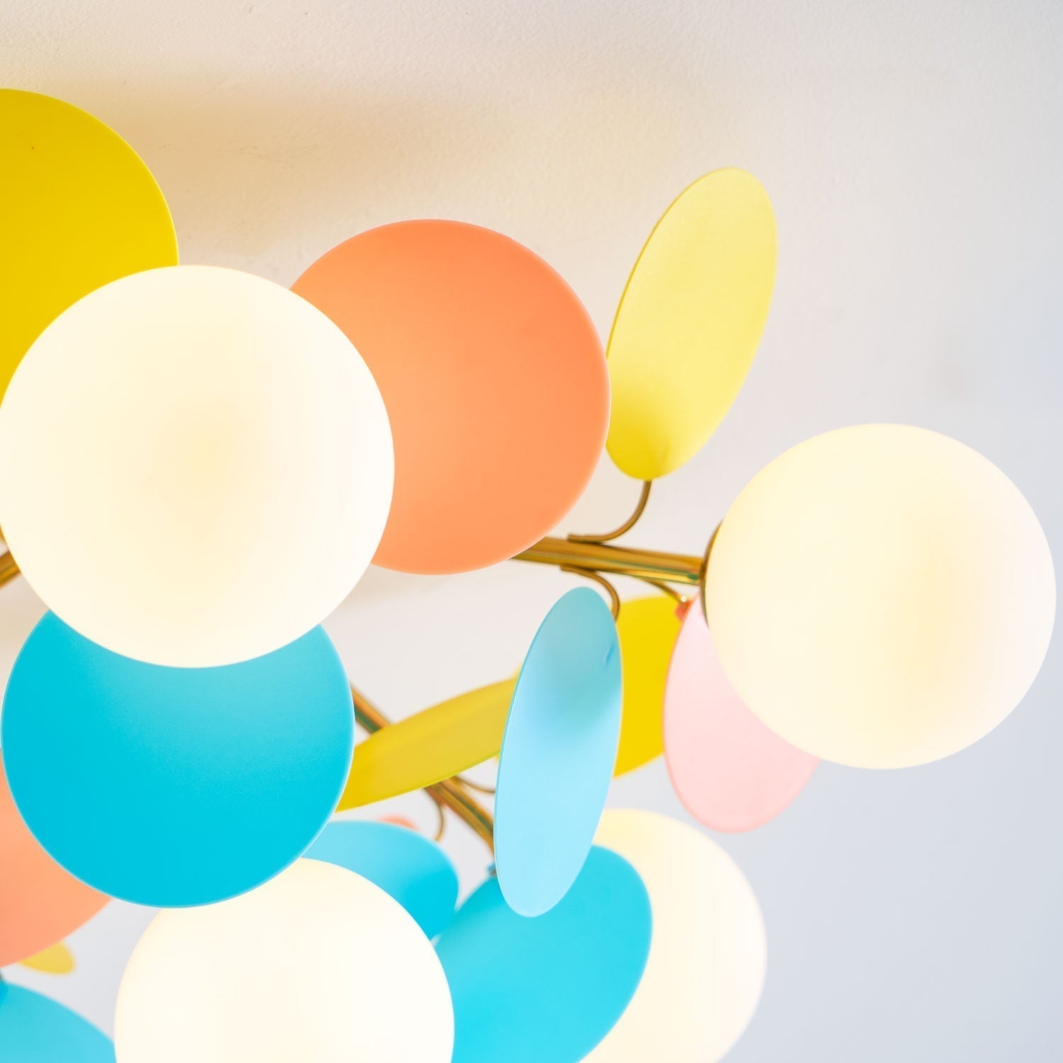 Modern Macaron Globe LED Ceiling Light 1-Light