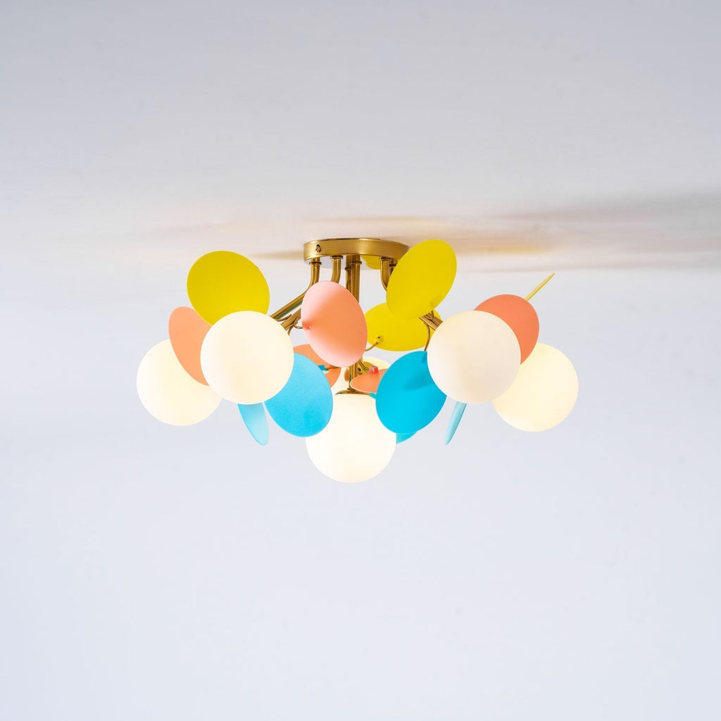 Modern Macaron Globe LED Ceiling Light 1-Light