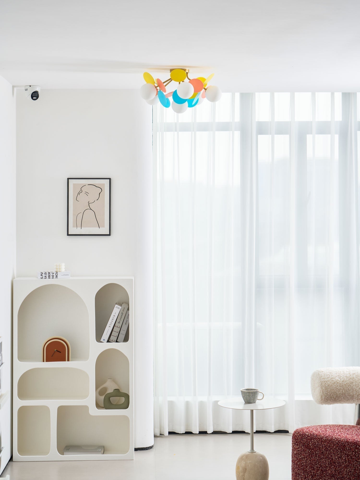 Modern Macaron Globe LED Ceiling Light 1-Light