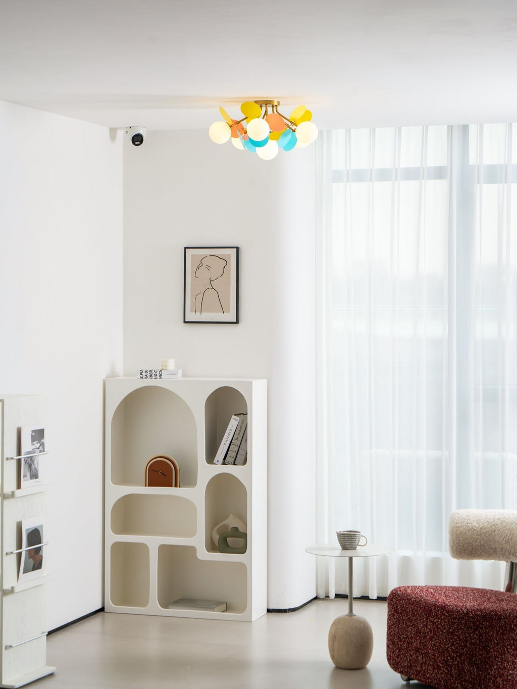 Modern Macaron Globe LED Ceiling Light 1-Light