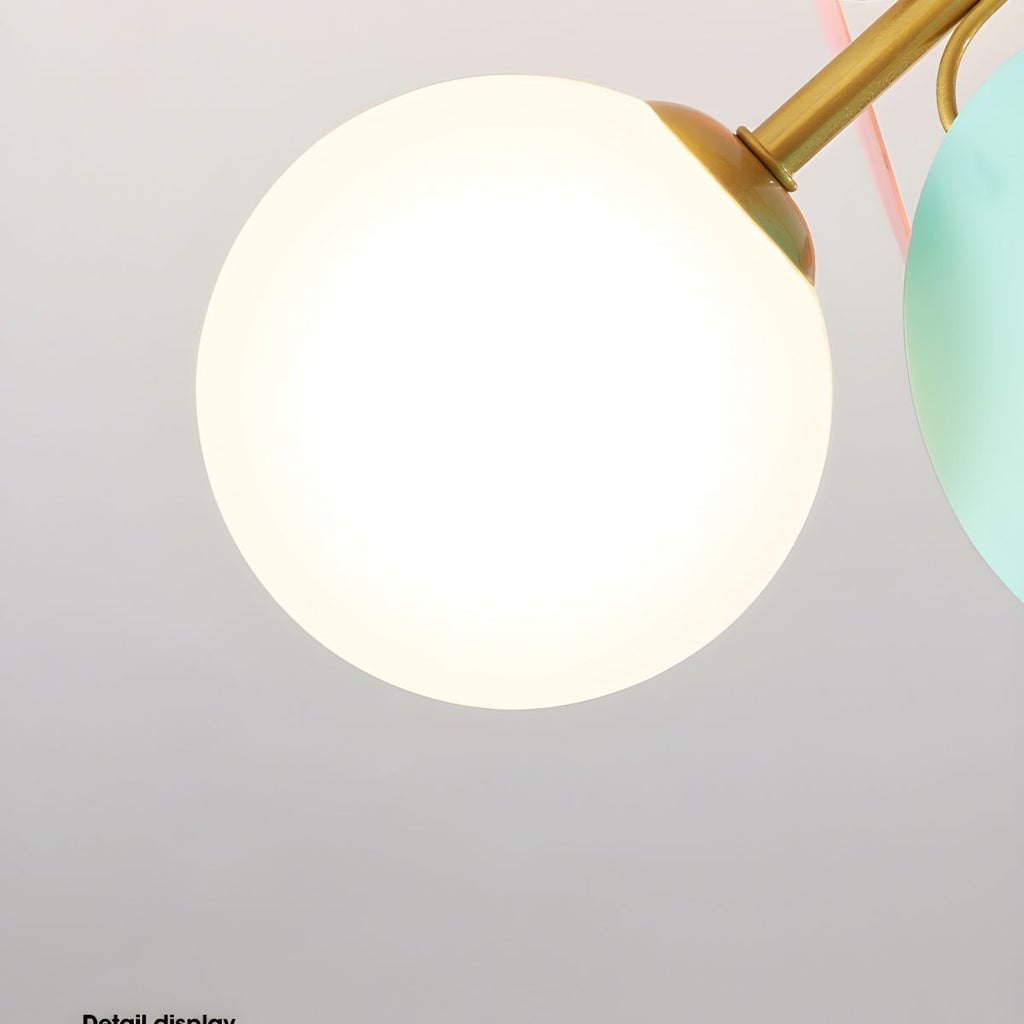 Modern Macaron Globe LED Ceiling Light 1-Light