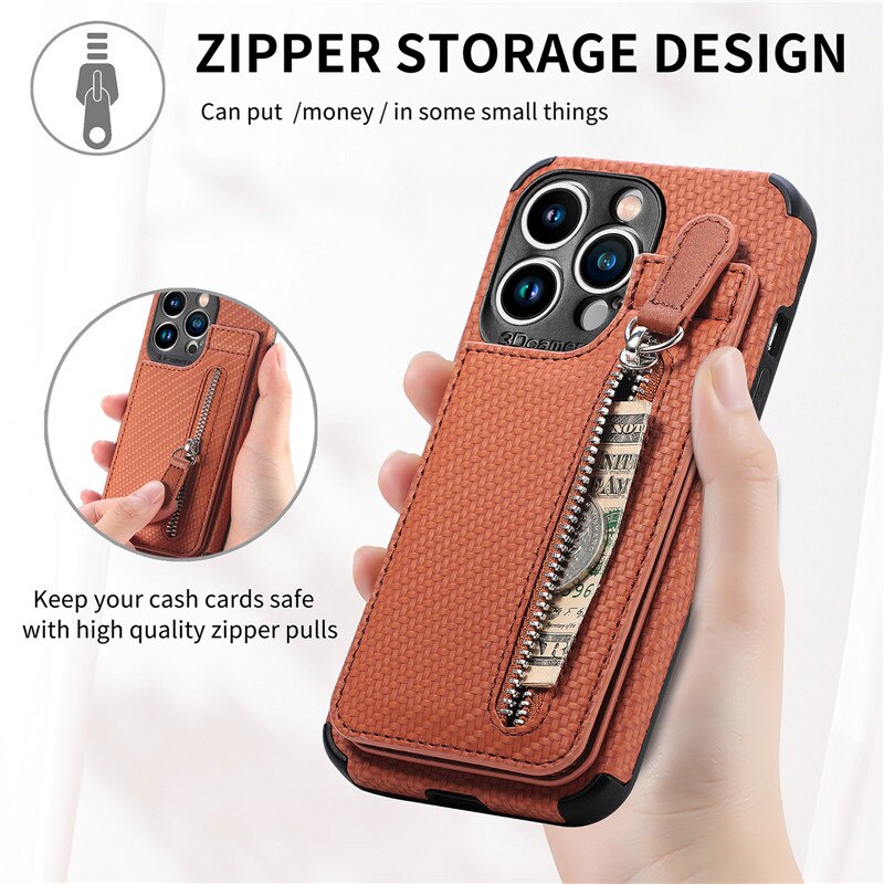 Guili | Zip Zip Elegance Wallet iPhone Case