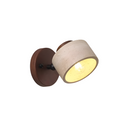 Minimalist Travertine Wood Cylinder Wall Sconce LED 1-light
