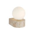 Modern Travertine Globe Wall Sconce LED 1-Light