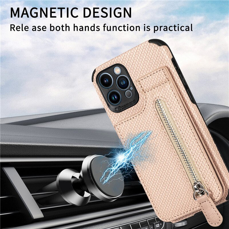 Guili | Zip Zip Elegance Wallet iPhone Case