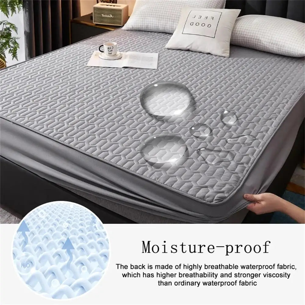 Guili | Waterproof Ultra-Soft Fitted Latex Mattress Pad Cover