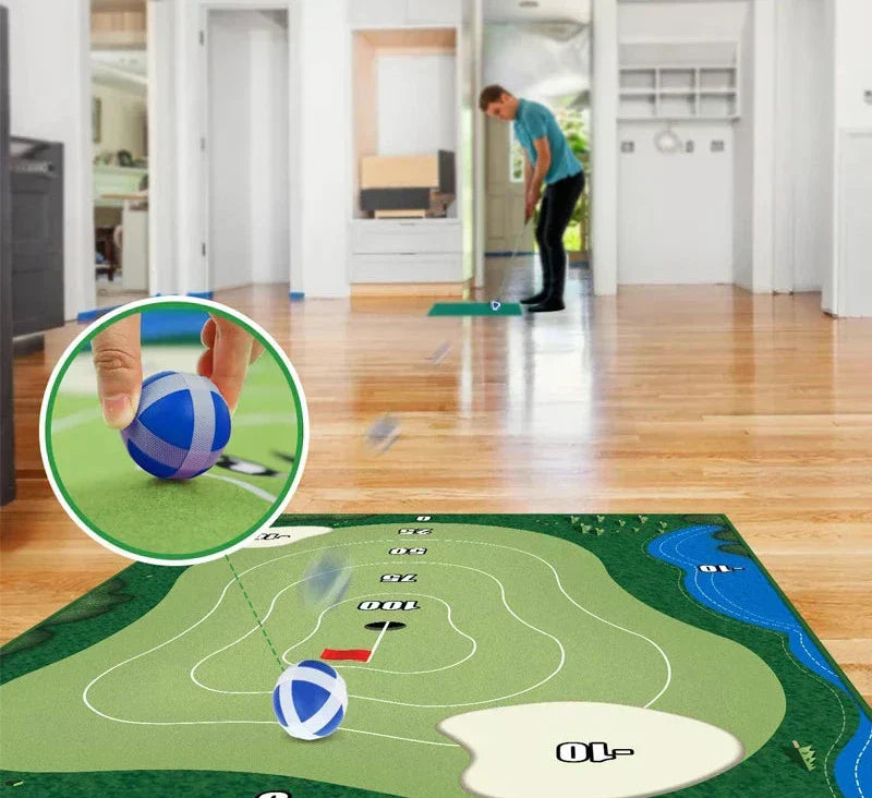 Guili | GolfZone | Coziness and Golf Fun at Home - Washable Golf Mat for the Whole Family