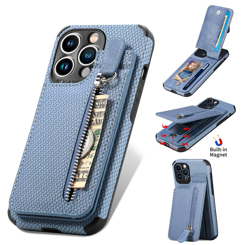 Guili | Zip Zip Elegance Wallet iPhone Case
