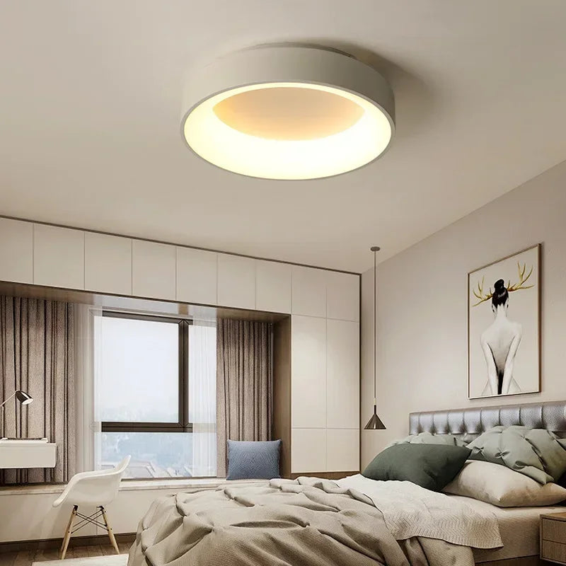 Nordic Modern Round Led Ceiling Light 1-Light
