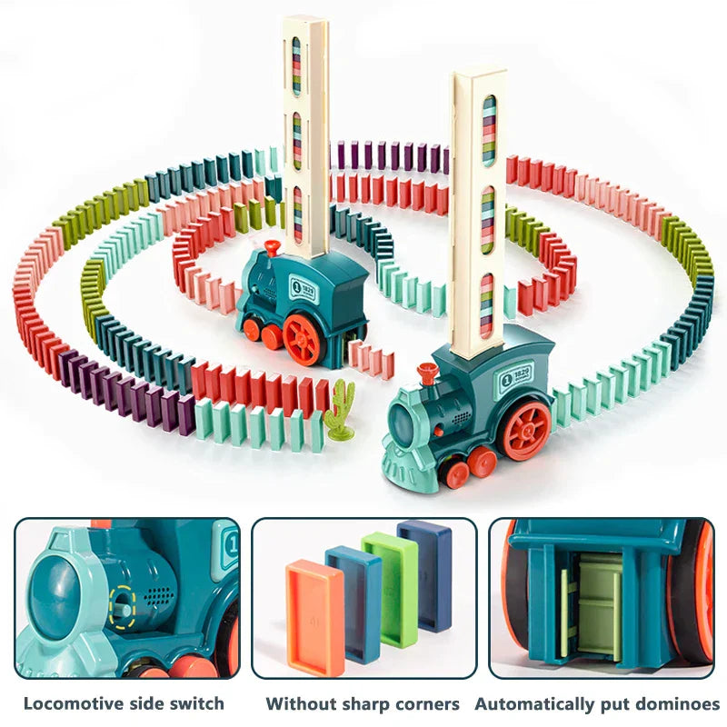 Guili | DominoTrain | Brings Play Fun and Education Together - Automatic Domino Playset