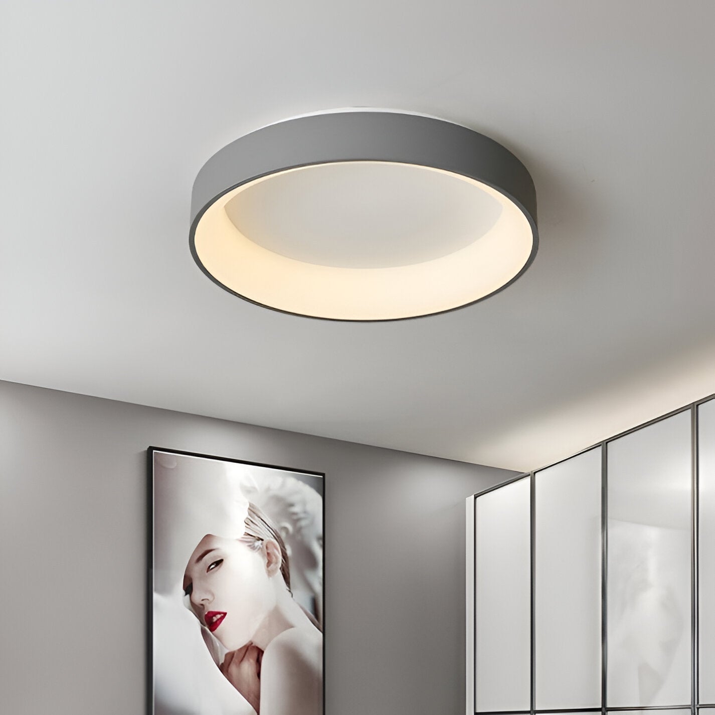 Nordic Modern Round Led Ceiling Light 1-Light