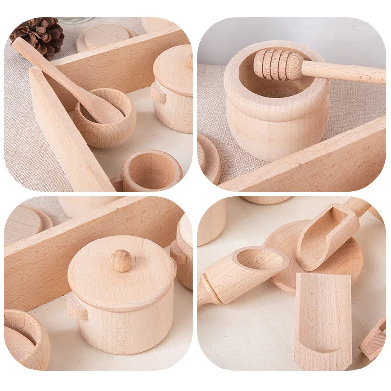 Guili | EcoToys CookBuddy Wooden Kitchen Set | Let young chefs discover their talent - Educational and creative play fun