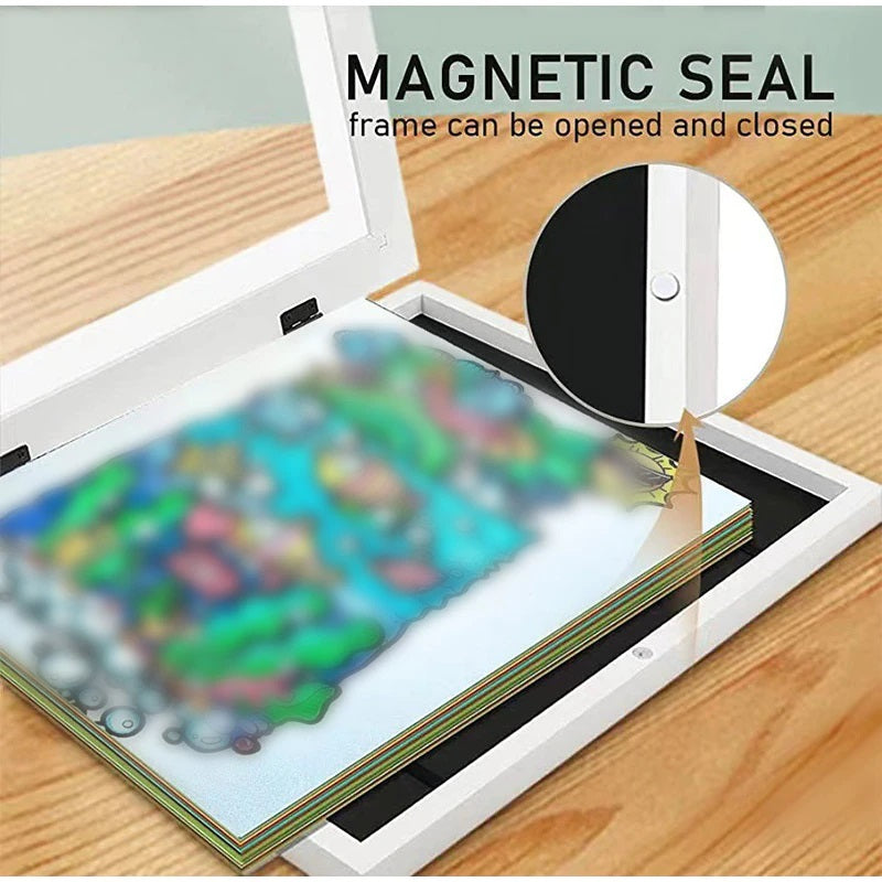 Guili | Magnetix Kids Art Frames | Ideal for Little Ones - A4 Storage for Posters and Paintings