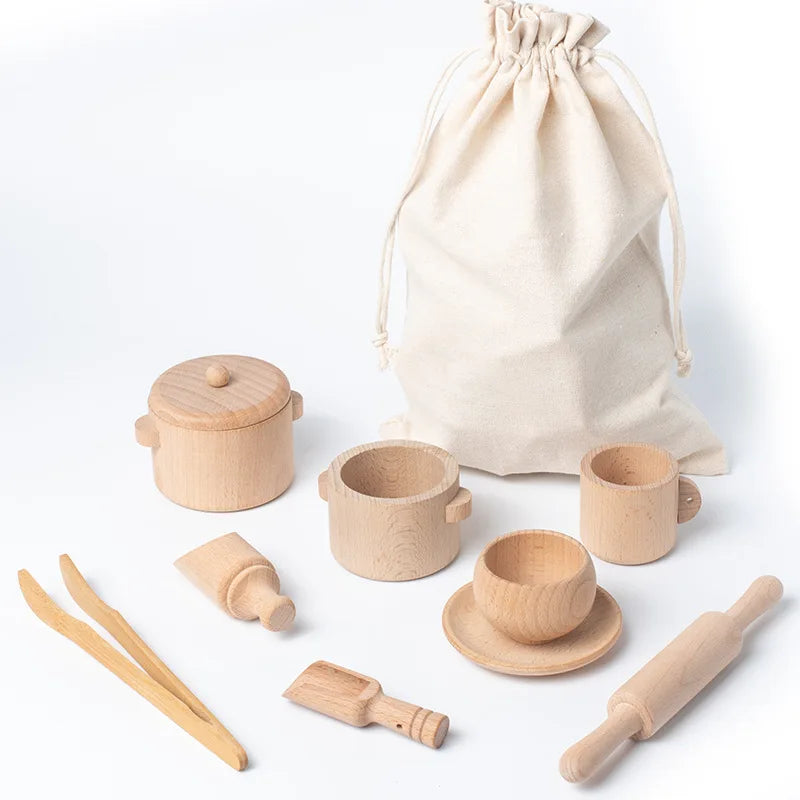 Guili | EcoToys CookBuddy Wooden Kitchen Set | Let young chefs discover their talent - Educational and creative play fun
