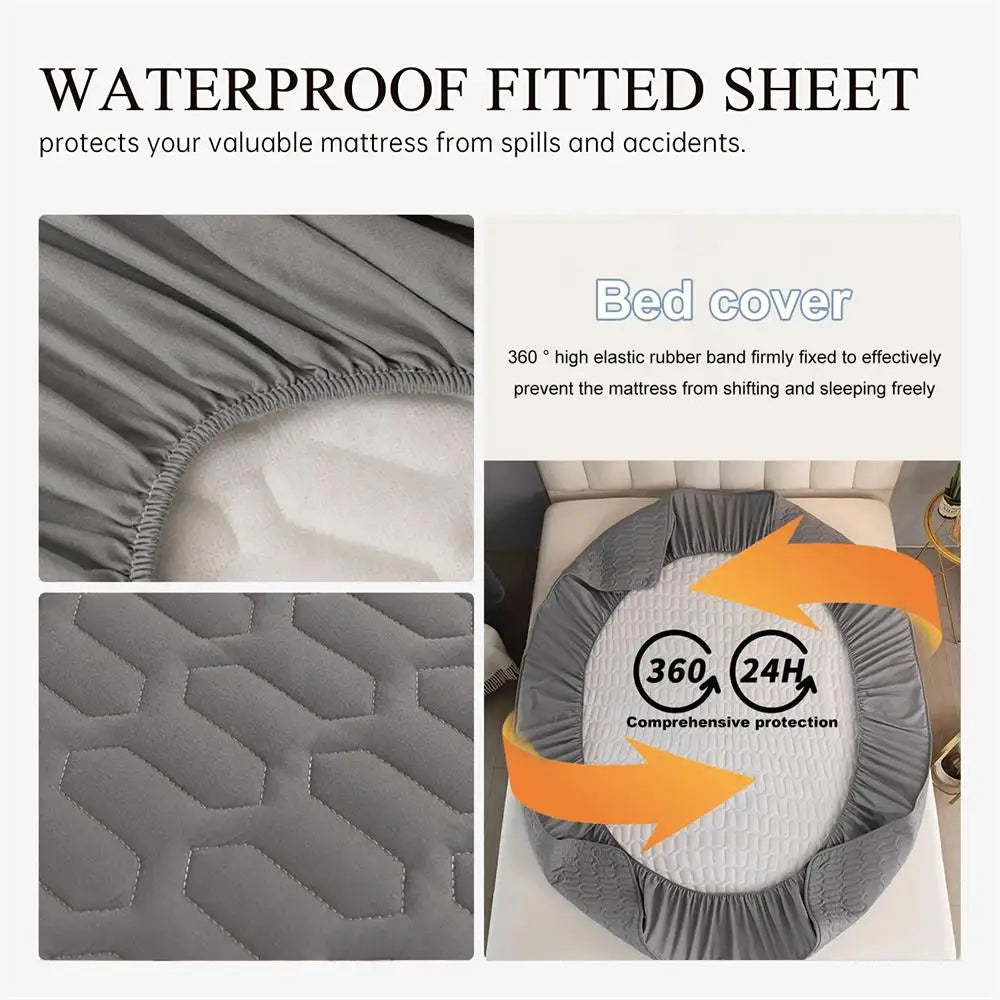 Guili | Waterproof Ultra-Soft Fitted Latex Mattress Pad Cover