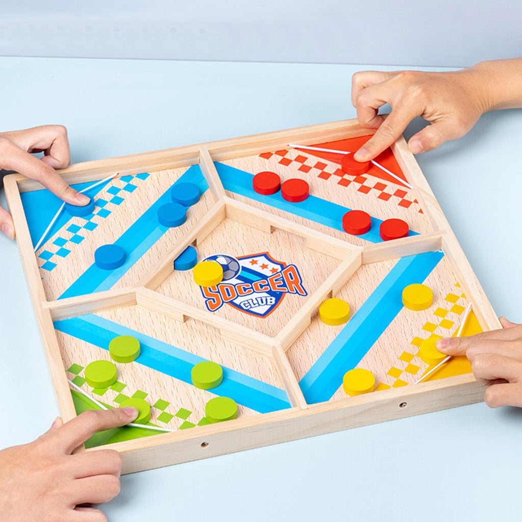 Guili | EcoToys EduPlay | Educational and Entertaining - Wooden 2-in-1 Board Game for Family Fun