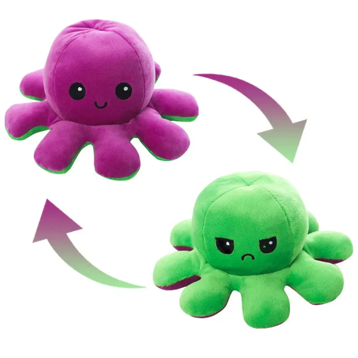 Guili | Reversible Octopus | Two Facial Expressions - Emotions in a Twist