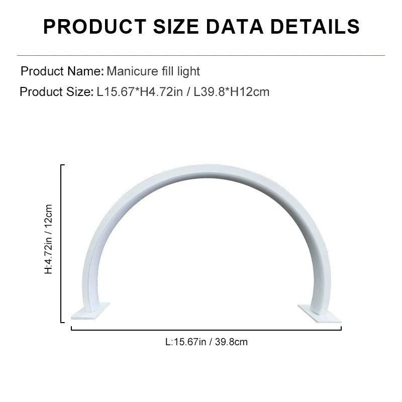 Half-Moon Nail Work Lamp U-Shaped LED Desktop Lighting