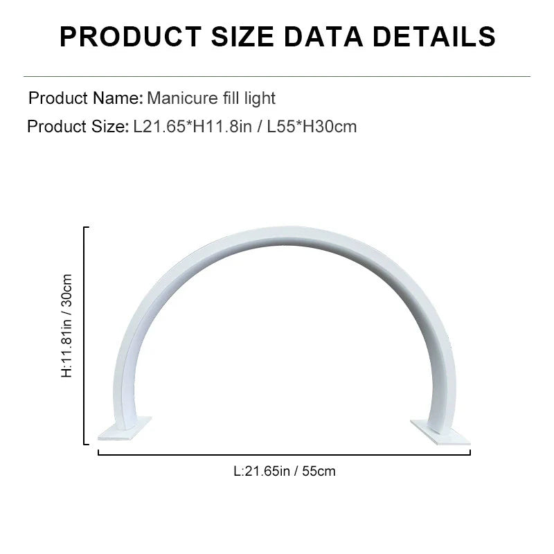 Half-Moon Nail Work Lamp U-Shaped LED Desktop Lighting