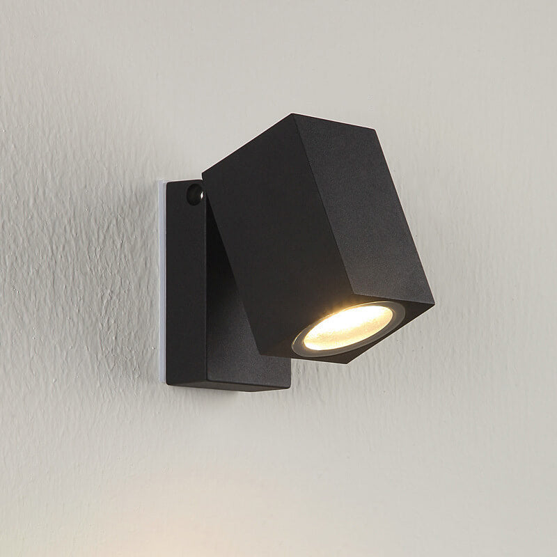 Modern Square Adjustable LED Outdoor Wall Sconce 1-Light