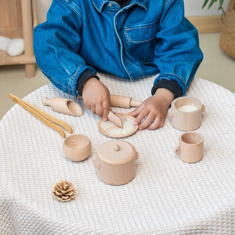 Guili | EcoToys CookBuddy Wooden Kitchen Set | Let young chefs discover their talent - Educational and creative play fun
