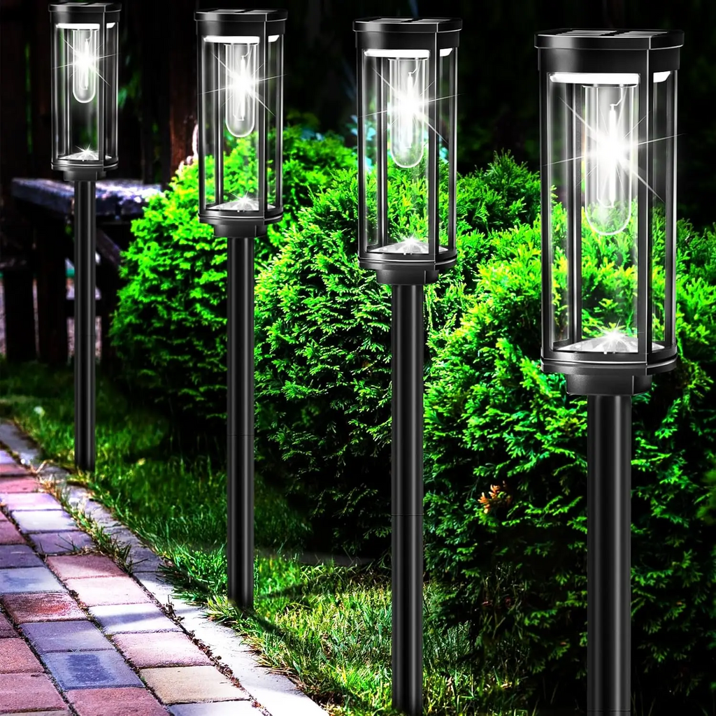 Modern Rectangular Solar Garden Lantern 1-Light
