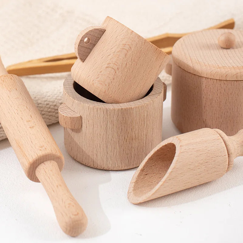 Guili | EcoToys CookBuddy Wooden Kitchen Set | Let young chefs discover their talent - Educational and creative play fun