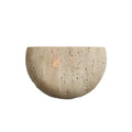 Medieval Travertine Stone Half-Round Wall Sconce G4 1-Light