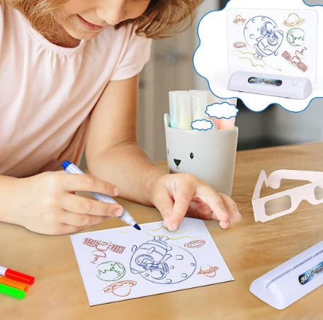 Guili | Magic 3D Drawing Board | Creative Learning Drawing - LED Light Effects for Children