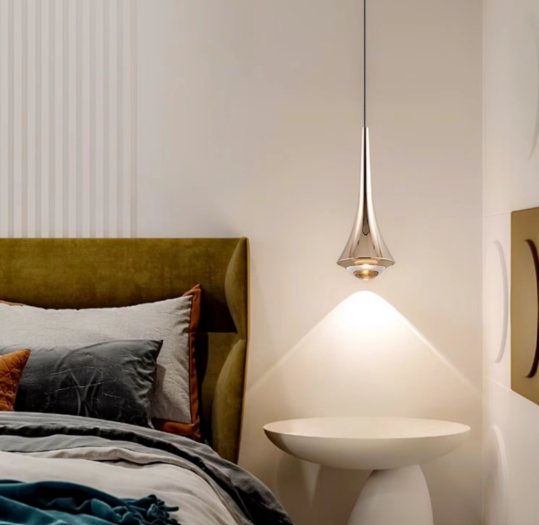 Modern Glass Teardrop LED Pendant Light 1-Light