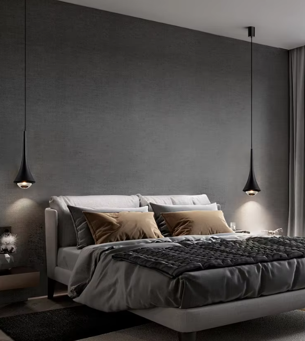 Modern Glass Teardrop LED Pendant Light 1-Light