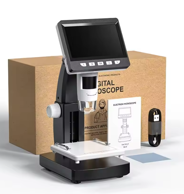 Guili | 1000X 4.3" LCD Digital Microscope – 1080P Coin Microscope with 8 LED Lights for Soldering, Repairs, and Inspection