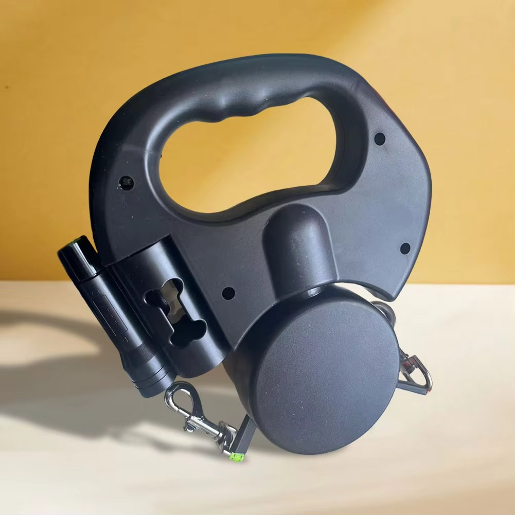 Guili | Retractable Dual Dog Leash with 360° Swivel and LED Safety Light for Walking Two Dogs