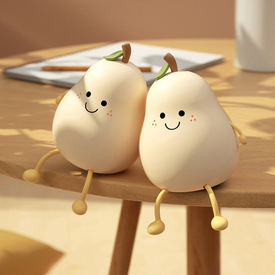 Guili | LED Night Light Pear | Cozy and USB Rechargeable - Dimming and Changing Colors