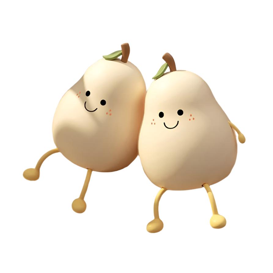 Guili | LED Night Light Pear | Cozy and USB Rechargeable - Dimming and Changing Colors