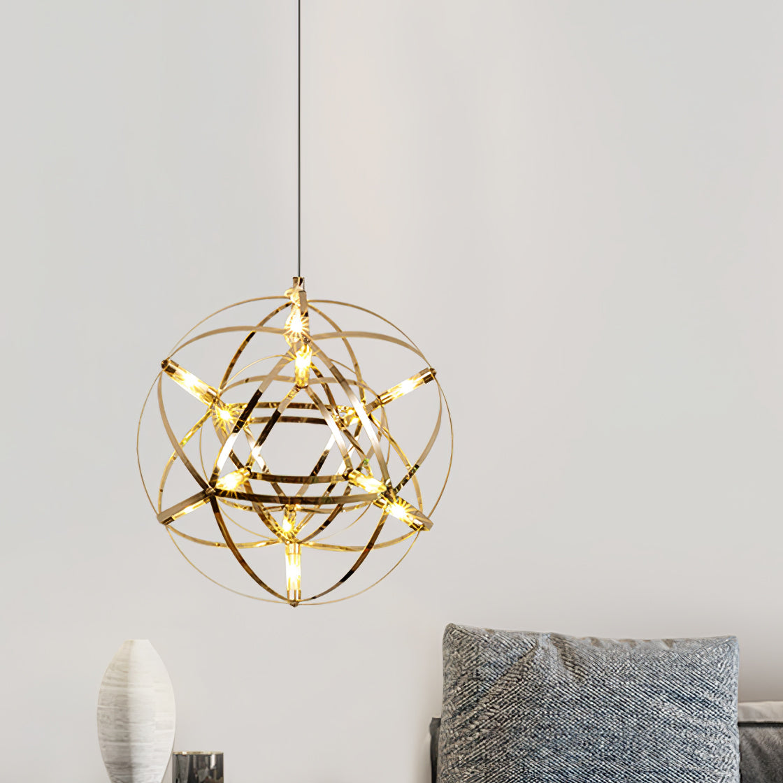 Modern Sphere Stainless Steel LED Pendant Light 1-Light