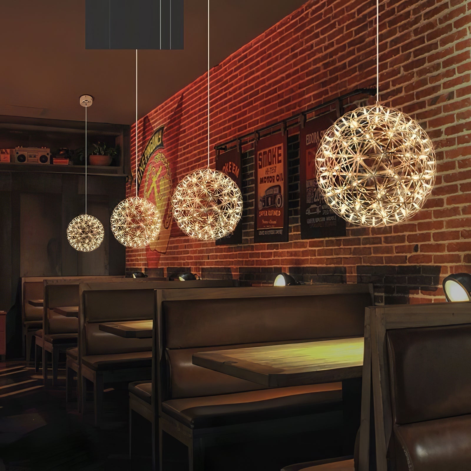 Modern Sphere Stainless Steel LED Pendant Light 1-Light