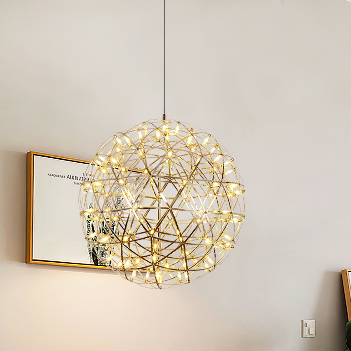 Modern Sphere Stainless Steel LED Pendant Light 1-Light