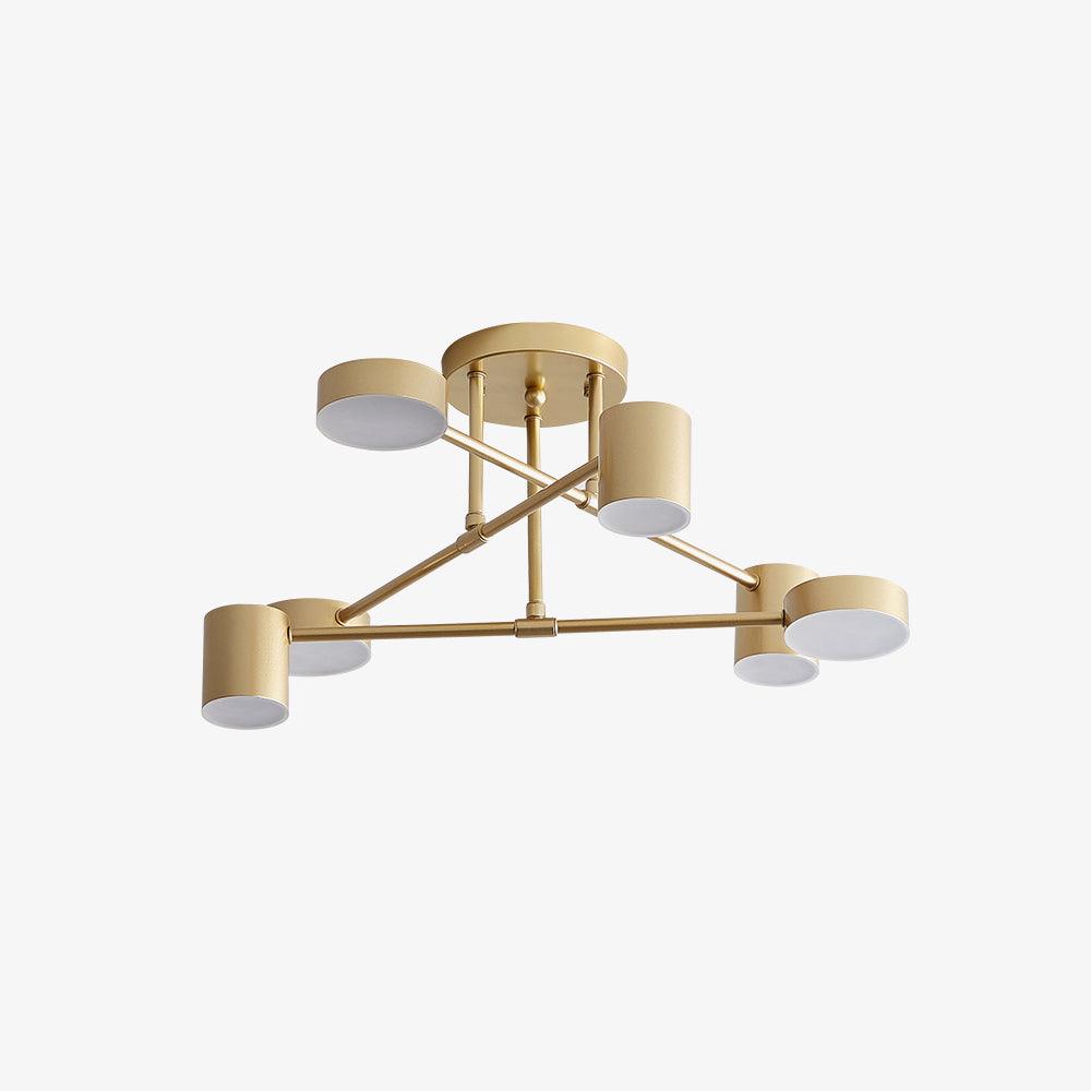 Modern Brass Globe LED Sputnik Ceiling Light 6-Light