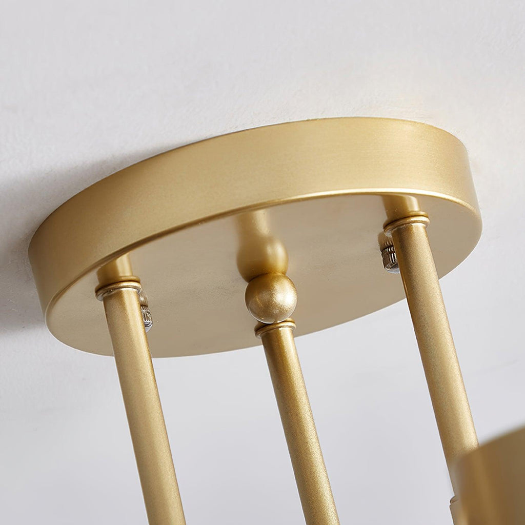 Modern Brass Globe LED Sputnik Ceiling Light 6-Light