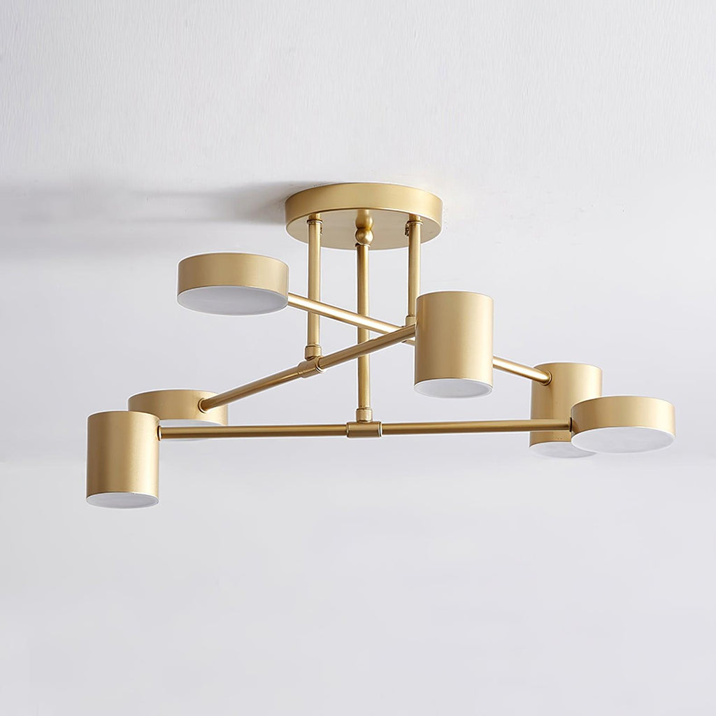 Modern Brass Globe LED Sputnik Ceiling Light 6-Light