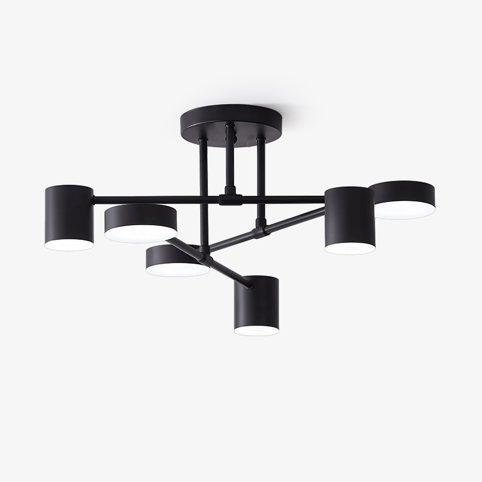 Modern Brass Globe LED Sputnik Ceiling Light 6-Light