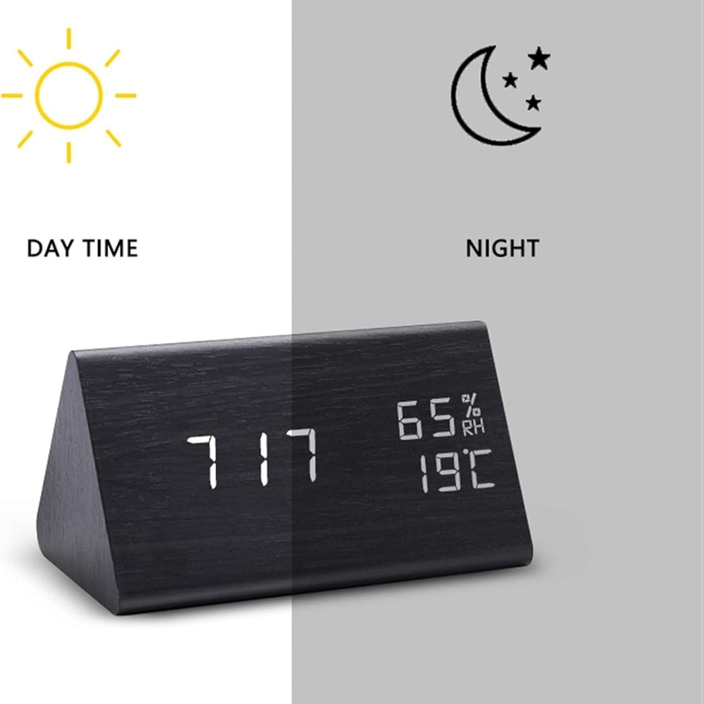 Guili | Elora Wooden LED Alarm Clock Digital Display