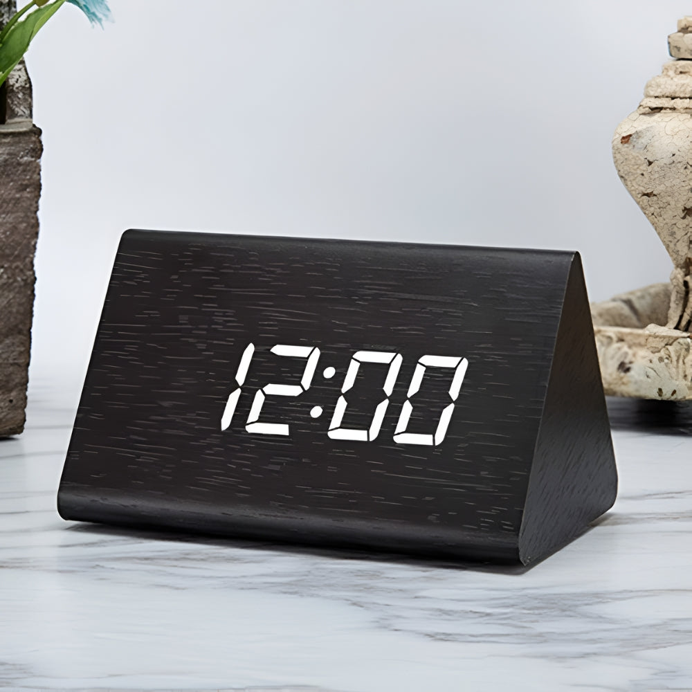 Guili | Elora Wooden LED Alarm Clock Digital Display