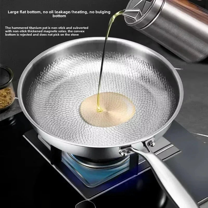 CHEFTRIUM – Titanium Hammered Non-Stick Skillet for Induction Cookers and Everyday Cooking