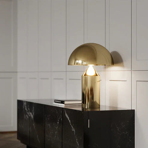 Nordic Brass Dome LED Table Lamp 3-Light