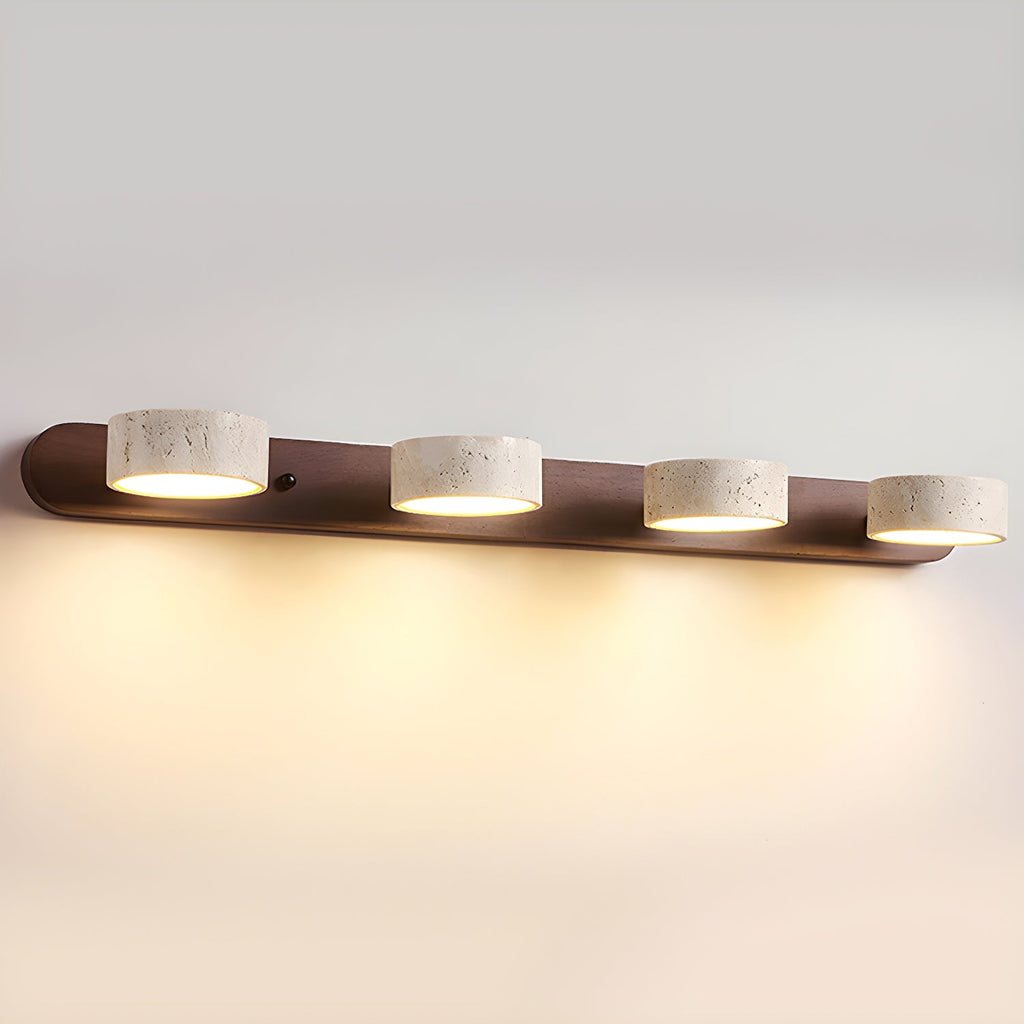 Modern Travertine Round LED Wall Sconce 1-Light