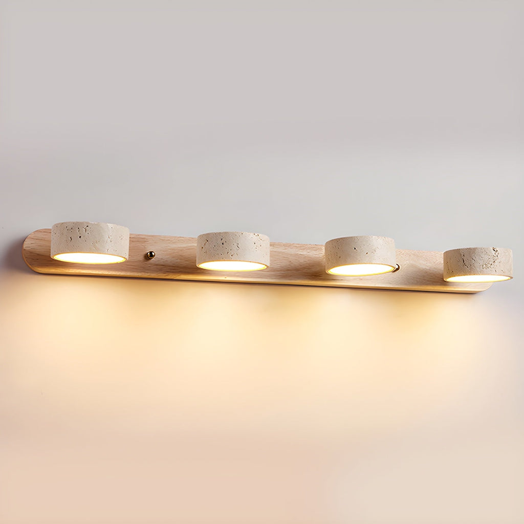 Modern Travertine Round LED Wall Sconce 1-Light