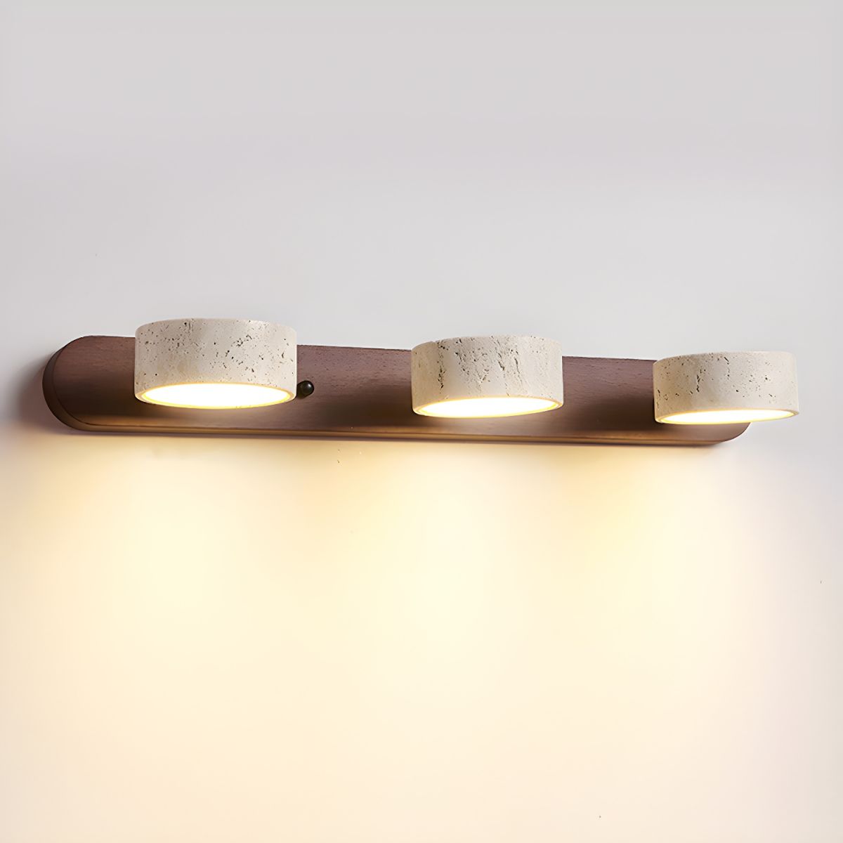 Modern Travertine Round LED Wall Sconce 1-Light